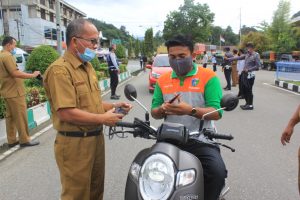 Sosialisasi Perda 06 Th 2020 di Pessel, Sebanyak 3600 Masker Dibagikan