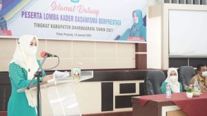 Dewi Sutan Riska Buka Lomba Kader Dasawisma Berprestasi Tingkat Dharmasraya