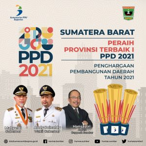 Sumatera Barat Raih Provinsi Terbaik I PPD 2021, Gubernur Mahyeldi, Ini Kontribusi Keberhasilan Semua Pihak