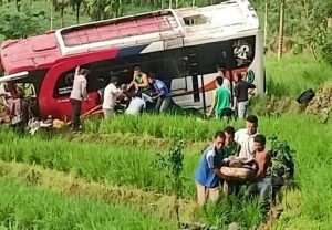 Kecelakaan Tunggal, 2 Orang Penum Transport Express Meninggal Dunia