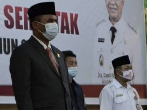 Ketua DPRD Dharmasraya Pariyanto SH Menghadiri Pelantikan Walinagari Pemilihan Serentak