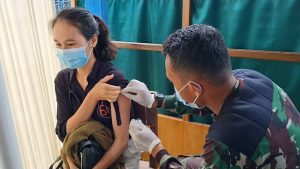 Jelang Peringatan Ke-74 Hari Bakti TNI Angkatan Udara, Kembali Lanud Sutan Sjahrir Gelar Serbuan Vaksin
