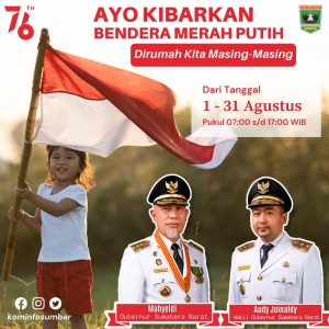 Instruksi Gubernur Sumbar Buya Mahyeldi dalam Memperingati HUT ke-76 Kemerdekaan RI