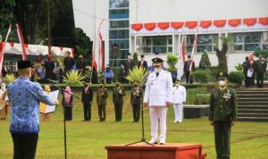 Bupati Eka Putra, S.E Sebagai Inspektur Upacara Bendera HUT RI-76 di Tanah Datar