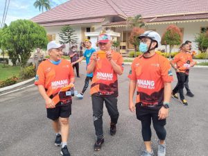 Lepas Marathon Minang Geopark, Gubernur Ajak Masyarakat Untuk Patuhi Prokes