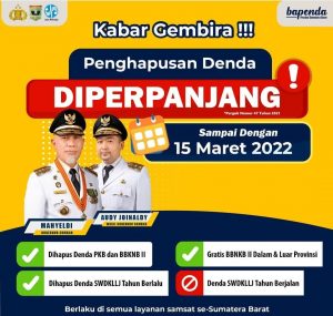 Gubernur Sumbar Perpanjang Masa Penghapusan Sanksi Pajak Kendaraan dan Bea Balik Nama