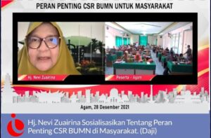 Virtual, Anggota DPR-RI Fraksi PKS Terangkan Manfaat CSR  BUMN pada Masyarakat Agam