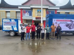 Bantuan Kemanusian Dharmasraya untuk Pasaman dan Pasbar Dilepas Sekd