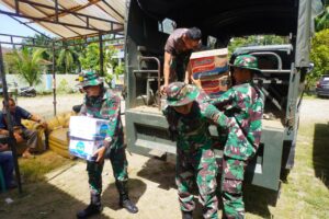 Satuan Tugas Tanggap Darurat Yonif 133/YS Berjibaku di Lokasi Bencana Pasaman