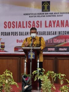 Kemenkumham Sumbar Kolaborasi dengan Pers dalam Edukasi Masyarakat