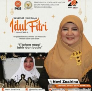 Kata Anggota DPR-RI Fraksi PKS Nevi Zuairina Ini Makna Dasyat Idul Fitri