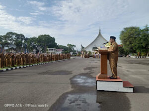 Bupati Pasaman Lakukan Apel Pagi Usai Lebaran