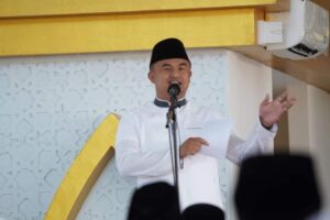 Perdana Halal Bi Halal di Mesjid Agung Dharmasraya, Sutan Riska Kenang Bantuan Jokowi