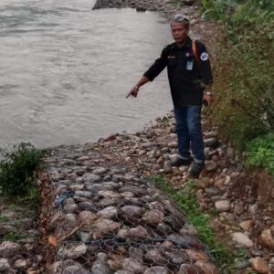 Runtuhnya Bronjong Penahan Tebing Sungai Batang Tapan, Resahkan Warga Tanjung Gobah