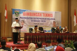 Buka Bimtek Peningkatan Entrepreneur Millenial Nagari dan Desa, Gubernur Sumbar: Jadikan Sapi Pesisir Plasma Nutfah Sumatera