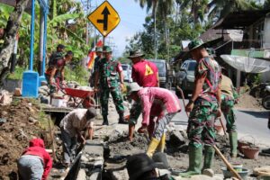 Dansatgas TMMD Ke 114 Kodim 0307/TD Cek Perkembangan Pembangunan Saluran Irigasi