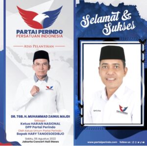 Pengurus DPW dan DPD Partai Perindo se-Sumbar Antusias Saksikan Pelantikan TGB