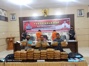 Polres Pasaman Gagalkan Penyeludupan 39 Paket Besar Narkoba