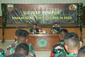 Kasrem 032/Wrb Tutup Latihan UST Tingkat Kompi Yonif 131/Braja Sakti