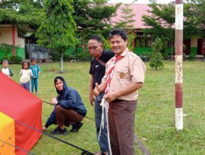Persiapan Jambore MKKS, Pramuka Gudep SMPN 4 Sutera Gelar Persami