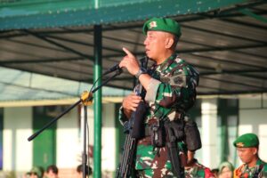 Danyonif 133/YS Pimpin Apel Persiapan Serpas Satgas Pamtas RI-PNG Menuju Pelabuhan Pelindo I Dumai