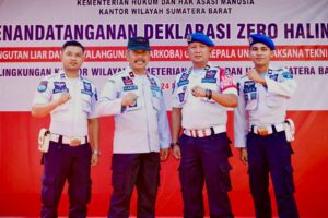 KAKANWIL KUMHAM SUMBAR TEGASKAN PERANG TERHADAP NARKOBA DALAM DEKLARASI ZERO HALINAR