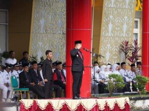 Pemkab Dharmasraya Gelar Upacara Hardiknas dan Hari Otonomi Daerah ke-27