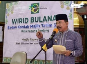 Sebagai Pembelajaran Agama, Wawako Padang Panjang Asrul Apresiasi Wirid Bulanan BKMT