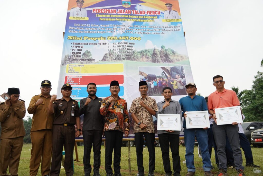 Kolaborasi Berbagai Pihak, Jalan Talao-Mercu Diresmikan