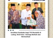 Walikota Padang Hendri Septa Bagikan 710 Sembako untuk Mustahik di Lubeg
