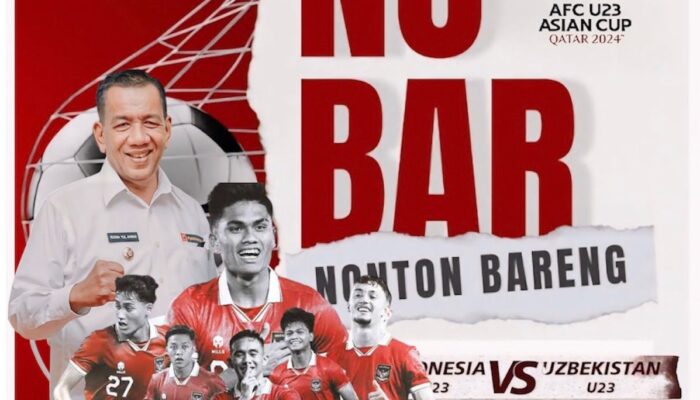 Saksikan Asian Cup, Bupati Pessel Nobar dengan Masyarakat