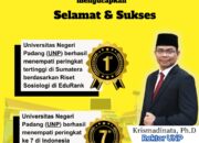 UNP Berhasil Raih Kampus Predikat Pertama di Sumbar dan 7 di Nasional