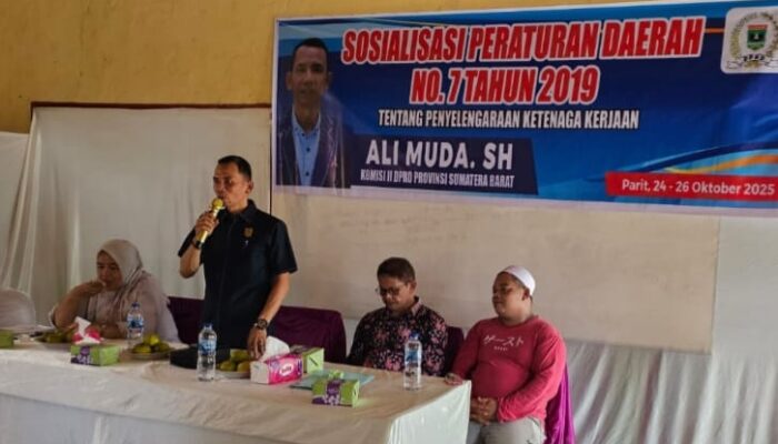 Anggota DPRD Sumbar Ali Muda Sosialisasikan Perda Ketenagakerjaan di Koto Balingka Pasbar