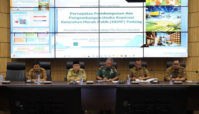 Wakil Walikota Maigus Nasir Pimpin Rapat Kordinasi Persiapan Pembentukan Koperasi Kelurahan Merah Putih Kota Padang