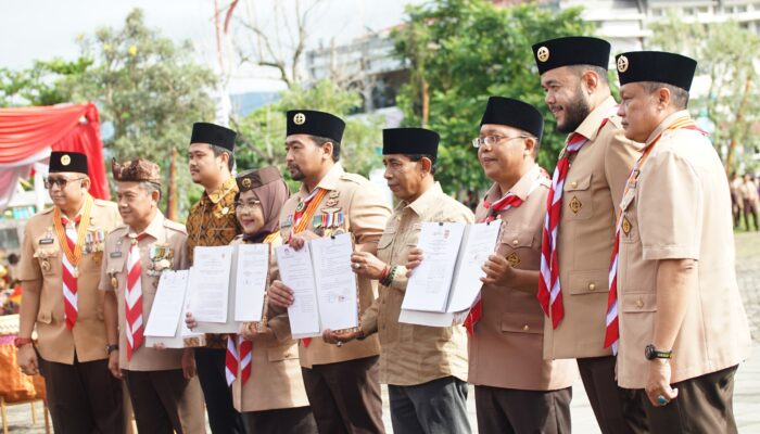 Terus perkuat keterlibatan semua pihak dalam pengawasan, Bawaslu Sumbar lakukan MoU dan bentuk Saka Adhyasta Pemilu dengan Kwartir Daerah 03 Gerakan Pramuka Sumatera Barat