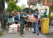KASREM 032/WBR SALURKAN BANTUAN LOGISTIK KE DAERAH TERDAMPAK BENCANA Di NAGARI SALAREH AIE. KAB. AGAM