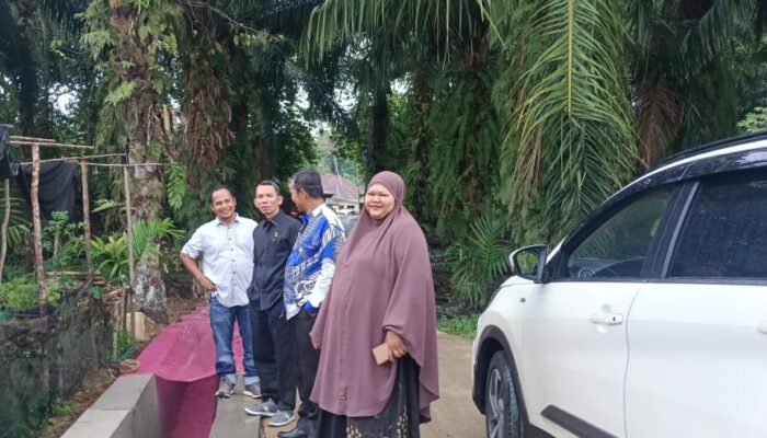 Reses Anggota DPRD Sumbar Ali Muda, Tinjau Pembangunan Drainase di Jorong Sumpadang, Nagari Padang Metinggi