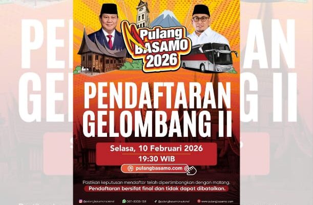 Andre Rosiade: Pulang Basamo 2026 Gelombang II Dibuka, Jangan Sampai Ketinggalan