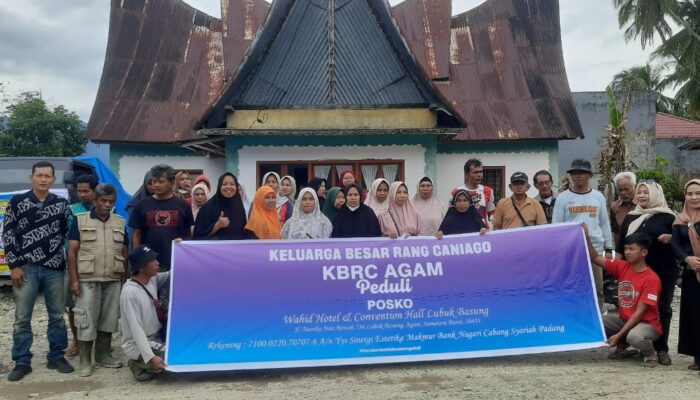 Peduli Korban Bencana KBRC Agam Sewa Salurkan Bantuan Kebutuhan Pokok