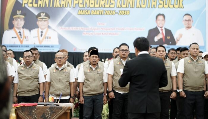 Dilantik Ketua KONI Sumbar, KONI Kota Solok Siap Ukir Prestasi di Porprov 2026