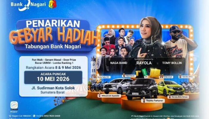 Meriah! Kota Solok Jadi Pusat Hiburan dan UMKM di Gebyar Tabungan Bank Nagari 2026