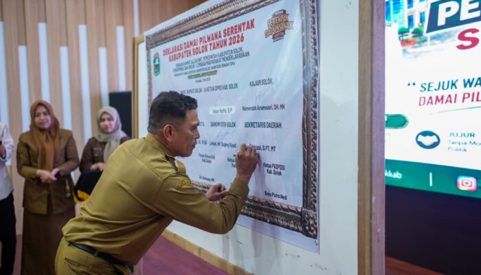 Bupati Jon Firman Pandu Launching Pilwana Serentak 2026 Kabupaten Solok, Ini Jadwal Pelaksanaannya