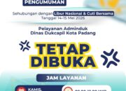 Disdukcapil kota Padang Pastikan Pelayanan Adminduk Tetap Buka Saat Libur Cuti Bersama