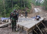 Jembatan Terakhir di Dusun Batur Mulai Dicor, Pembangunan Enam Plat Beton TMMD Hampir Rampung