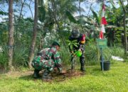 Tanam Bibit Pohon Jadi Simbol Kepedulian Lingkungan di Penutupan TMMD Desa Krangean
