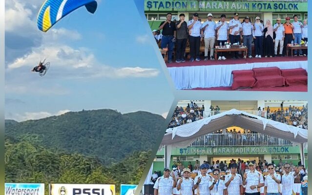 Dari Langit hingga Lapangan, Pembukaan FE Cup II 2026 di Kota Solok Tampil Spektakuler