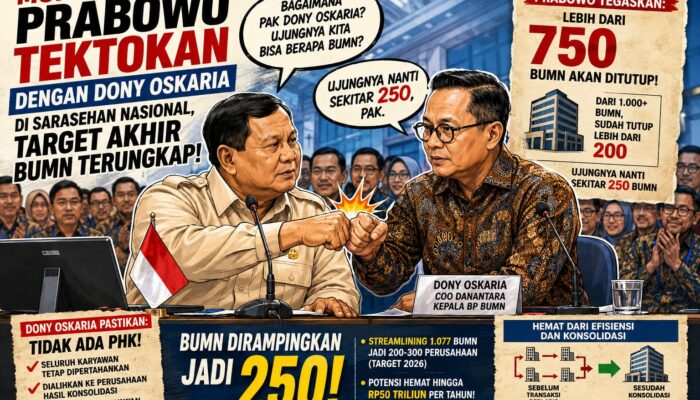 Prabowo: Lebih 750 BUMN Akan Ditutup, Dony Oskaria Pastikan Karyawan Tak Di-PHK