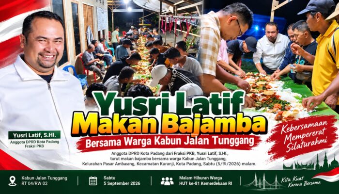 Yusri Latif Makan Bajamba Bersama Warga Kabun Jalan Tunggang