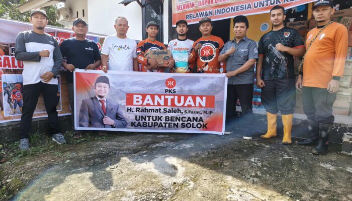 Gerak Cepat Bantu Korban Galodo Solok, Rahmat Saleh Kirim Bantuan Logistik